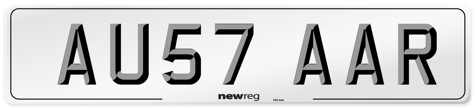 AU57 AAR Number Plate from New Reg